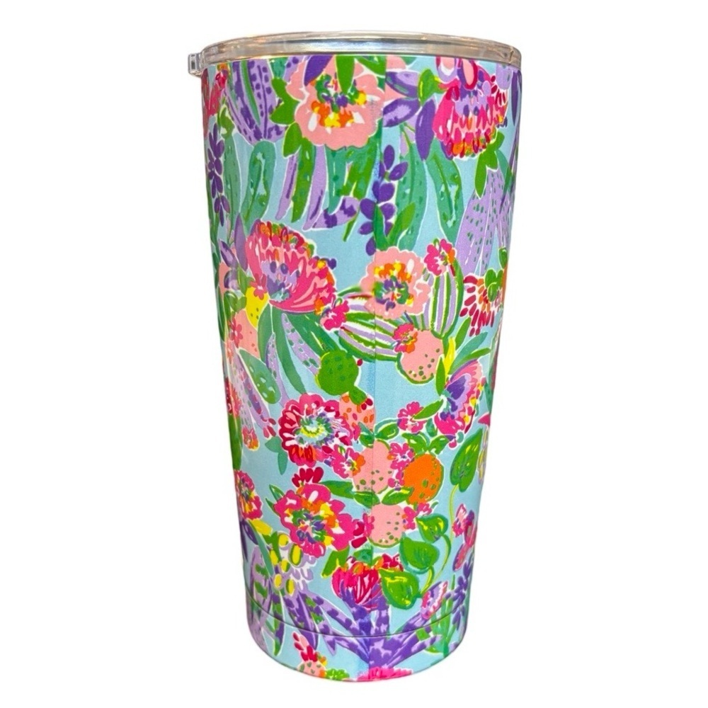 Lilly Pulitzer, Like New, 20 Oz Stainless Steel Tumbler with Lid,Me and My Zesty